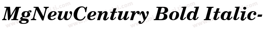 MgNewCentury Bold Italic字体转换